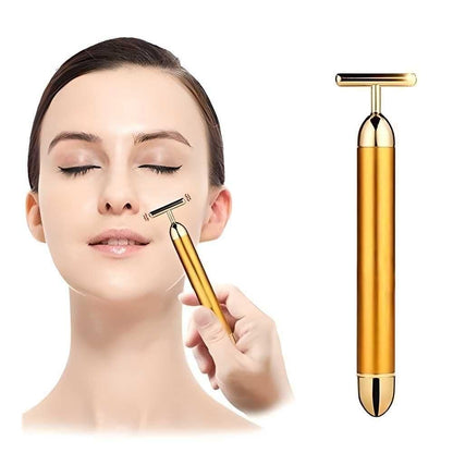 ✨ 24K Gold Energy Beauty Bar Electric Facial Massage Roller